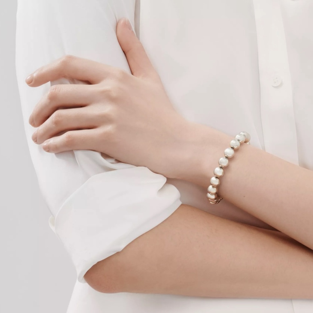 Tiffany & Co. Sterling Silver Beads Bracelet Chunky 10mm